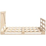  Okvir za krevet s uzglavljem 140x200 cm od masivne borovine | shoptok.hr