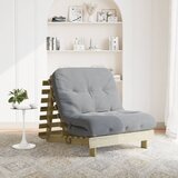 vidaXL Futon na razvlačenje s madracem 80 x 206 x 11 cm od borovine | shoptok.hr