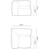 Micadoni Bež modularna sjedeća garnitura (promjenjiva) Martina – Home | shoptok.hr