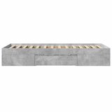  Okvir kreveta boja betona 90 x 190 cm od konstruiranog drva | shoptok.hr