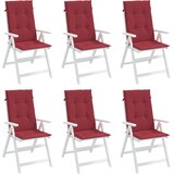  Jastuci za vrtne stolice 6 kom boja vina 120x50x3 cm od tkanine | shoptok.hr