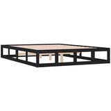 Okvir za krevet crni 140x190 cm od masivnog drva | shoptok.hr