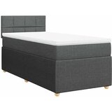  Okvir kreveta s oprugama i madrac tamnosivi 80x200cm od tkanine | shoptok.hr