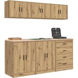  Garažni ormarići 6 kom boja hrasta artisan konstruirano drvo | shoptok.hr