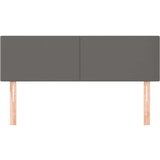  Posteljno vzglavje 2 kosa sivo 72x5x78/88 cm umetno usnje, (20934060) | Shoptok.si