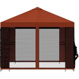 Vrtna sjenica sa stranicama 3 x 3 m Terakota Poliester i čelik | shoptok.hr