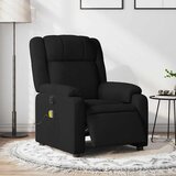 vidaXL električni masažni naslanjač črno blago | Shoptok.si