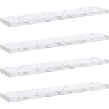  Polica na zidu Zidne 4 pcs Bijeli mramor 120 x 23,5 x 4 cm | shoptok.hr