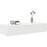  Zidna polica s ladicama bijela 100x36x19 cm izrađeno drvo | shoptok.hr