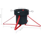 vidaXL Stojalo za novoletno jelko zeleno in rdeče 46x46x19 cm | Shoptok.si