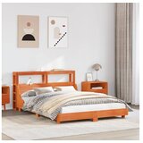 vidaXL Okvir kreveta bez madraca voštano smeđi 135x190 cm od borovine Cijene
