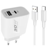 Konfulon C89Q brzi kućni punjač 30W USB naType C