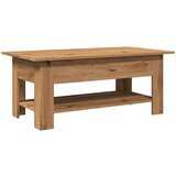 vidaXL Klubska mizica artisan hrast 102x55x42 cm inženirski les | Shoptok.si