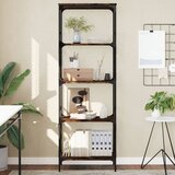 The Living Store Knjižna omara 5-nadstropna dim. hrast 59x35x171 cm inž. les - Knjižna Omara, (21657026) | Shoptok.si
