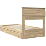 vidaXL Konstrukcija postelje Sonoma hrast 75 x 190 cm Konstruiran les | Shoptok.si