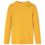  Dječja majica dugih rukava rebrasto pletena tamna oker 128 | shoptok.hr