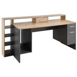 Livetastic GAMING MIZA leseni material siva, barve hrasta | Shoptok.si