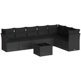  8-dijelni set vrtnih sofa od poliratana s jastucima crni | shoptok.hr