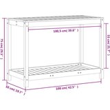 Miza za sajenje s polico 108x50x75 cm trden les douglas | Shoptok.si