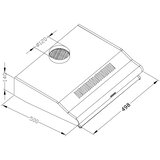  Kuhinjska napa za ispod ormarića - 50 cm apsorber Berdsen BE-10-A bijela | shoptok.hr