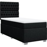  Krevet s oprugama i madracem crni 90x200 cm od tkanine | shoptok.hr