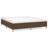 Maison Chic Posteljni okvir - Dvoposteljna postelja - Zakonska postelja brez vzmetnice temno rjav 180x200 cm blago-J4329, (21773182) | Shoptok.si