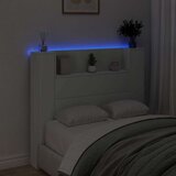  Vzglavje z LED lučmi Bela 120 x 16,5 x 103,5 cm Konstruiran les, (5000109620) | Shoptok.si