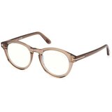 Tom Ford Ženski okvir za dioptrijske naočare Blue Block 0FT5940-B 4849, Smeđi | Eponuda.com