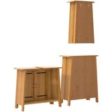  3-dijelni set kupaonskog namještaja od masivne borovine | shoptok.hr