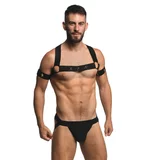 Master Series Rave Harness Elastic Chest Harness with Arm Bands S/M