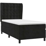 vidaXL Box spring krevet s madracem crni 80 x 200 cm baršunasti | shoptok.hr
