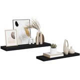  Plutajuće zidne police 2 kom crne 80 x 23,5 x 3,8 cm MDF | shoptok.hr