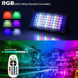 ELEGANTED komplet 2 50 W RGB LED reflektorjev z 1 daljinskim upravljalnikom | Shoptok.si