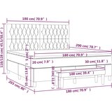  s oprugama i madracem plavi 180x200 cm od tkanine | shoptok.hr