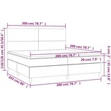  box spring s madracem LED plavi 200x200 cm od tkanine | shoptok.hr