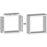  Stalak za drva za ogrjev bijeli 100x40x100 cm čelični | Eponuda.com