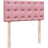Box spring krevet s madracem ružičasti 90x200 cm baršunasti | shoptok.hr