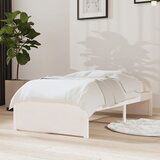 Maison Chic Posteljni okvir - Enojna postelja - Postelja za odrasle bel iz trdnega lesa 75x190 cm-J10217, (21761083) | Shoptok.si