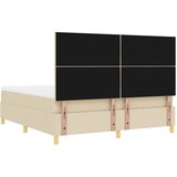  Krevet s opruga kutije s jastukom Krema 200 x 180 cm tkanina | shoptok.hr