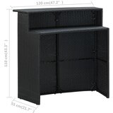  Vrtni barski stol crni 120 x 55 x 110 cm od poliratana | Eponuda.ba