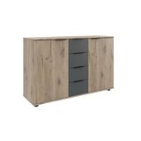 Best Price Komoda Bergamo, Barva Hrasta, Barva Grafita Cene
