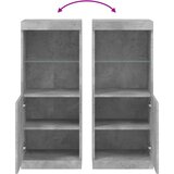 vidaXL Komoda s LED svjetlima siva boja betona 41x37x100 cm | shoptok.hr