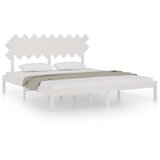 vidaXL Posteljni okvir bel 180x200 cm 6FT iz trdnega lesa, (20684850) Cene