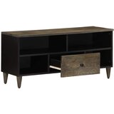 TV ormarić crni 100 x 33 x 46 cm od masivnog drva manga | shoptok.hr