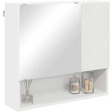 vidaXL Ogledalna omara s polico Bela 59 x 17 x 55 cm Konstruiran les | Shoptok.si