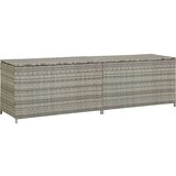 Poli Vrtna škatla za shranjevanje poli ratan 200x50x60 cm siva | Shoptok.si