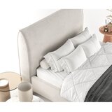 Maison de Rêve Krem tapecirani bračni krevet s prostorom za odlaganje s podnicom 140x200 cm Shell – | shoptok.hr