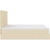  Otomanski okvir kreveta s madracima krem 200x200cm od tkanine | shoptok.hr