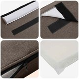  Tapecirani uzglavlje Smeđa i taupe 135 cm Čvrsto borovo drvo | shoptok.hr