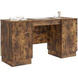  Miza s polico Dimljen hrast 142,5 x 50 x 75 cm Inženirski les, (5000283172) | Shoptok.si